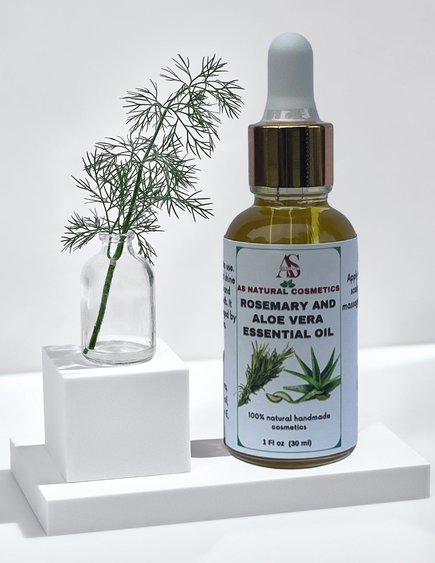 Rosemary essential oil and aloe vera